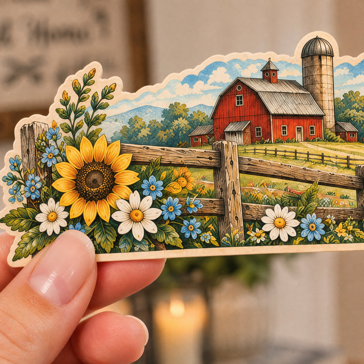 🏡 Scenic Countryside Door Frame Corner Decor