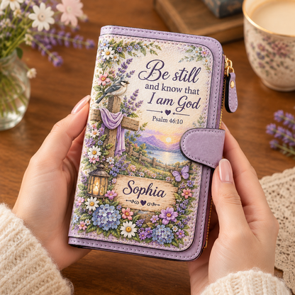📖 Personalized Floral Scripture & Blessing Wallet