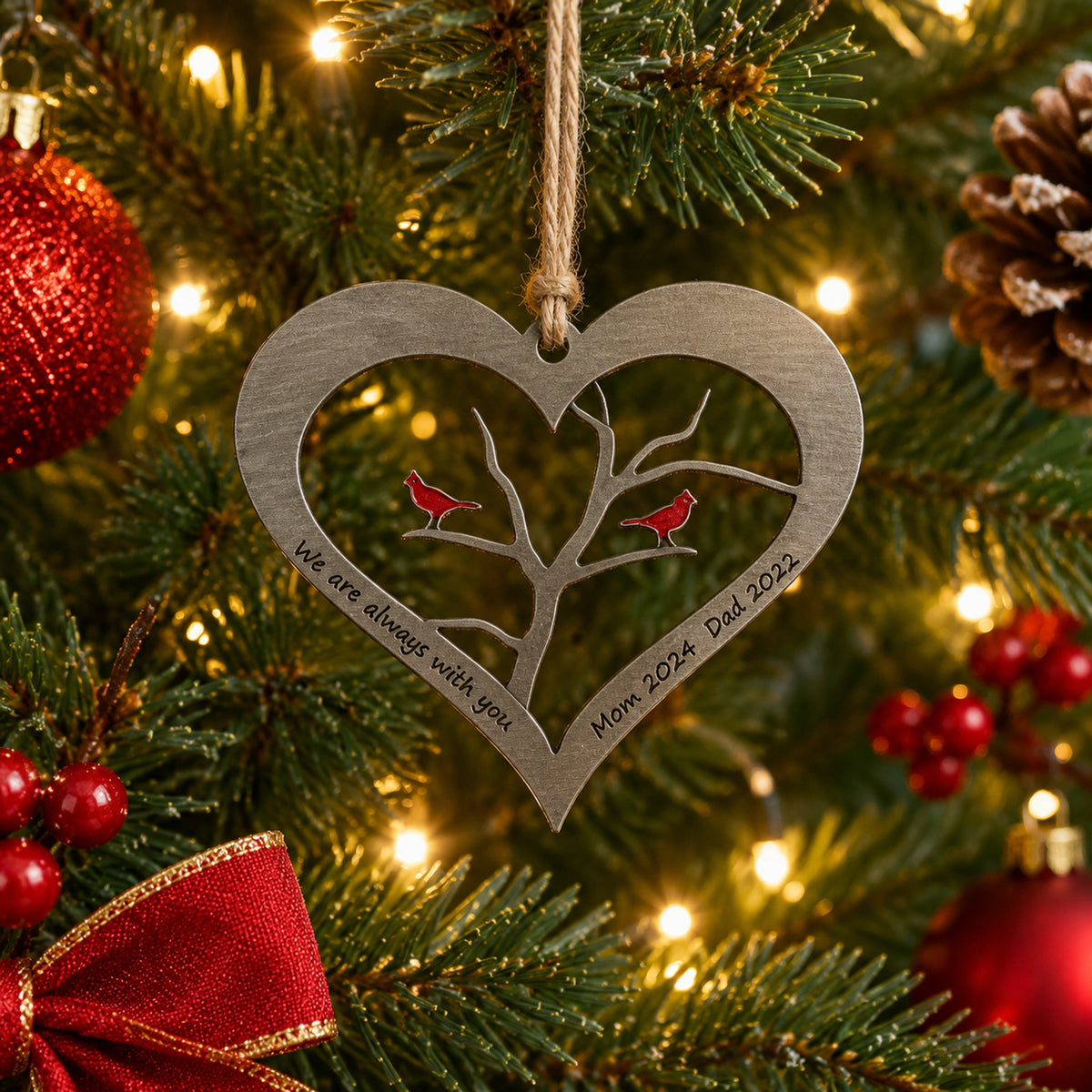 🐦Personalized Metal Cardinal Remembrance Ornament