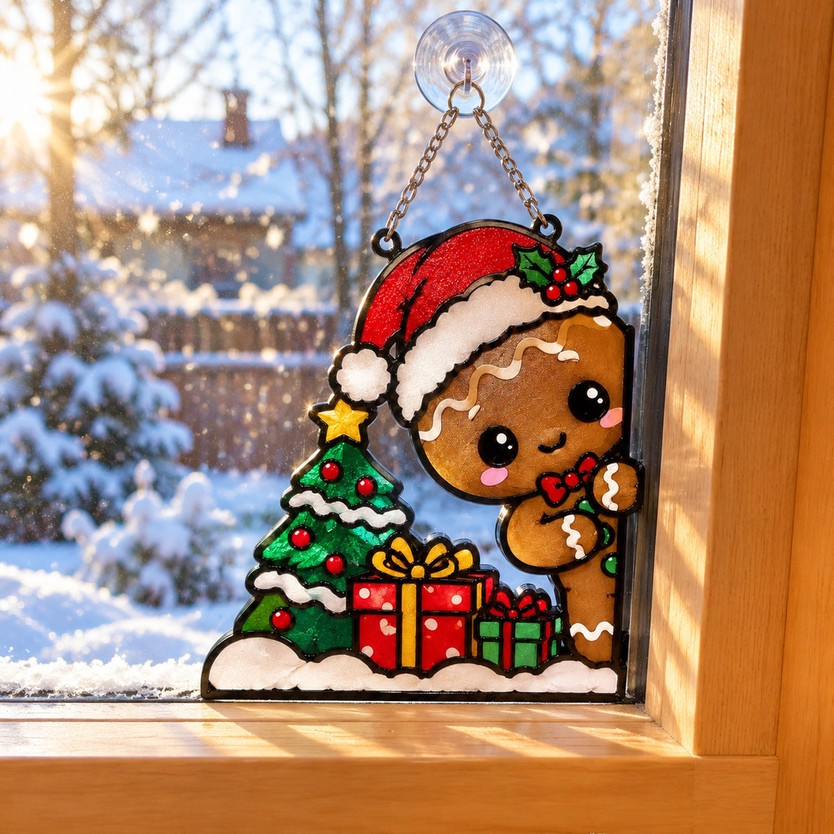 🎅❄️Christmas Peeking Window Corner Decor