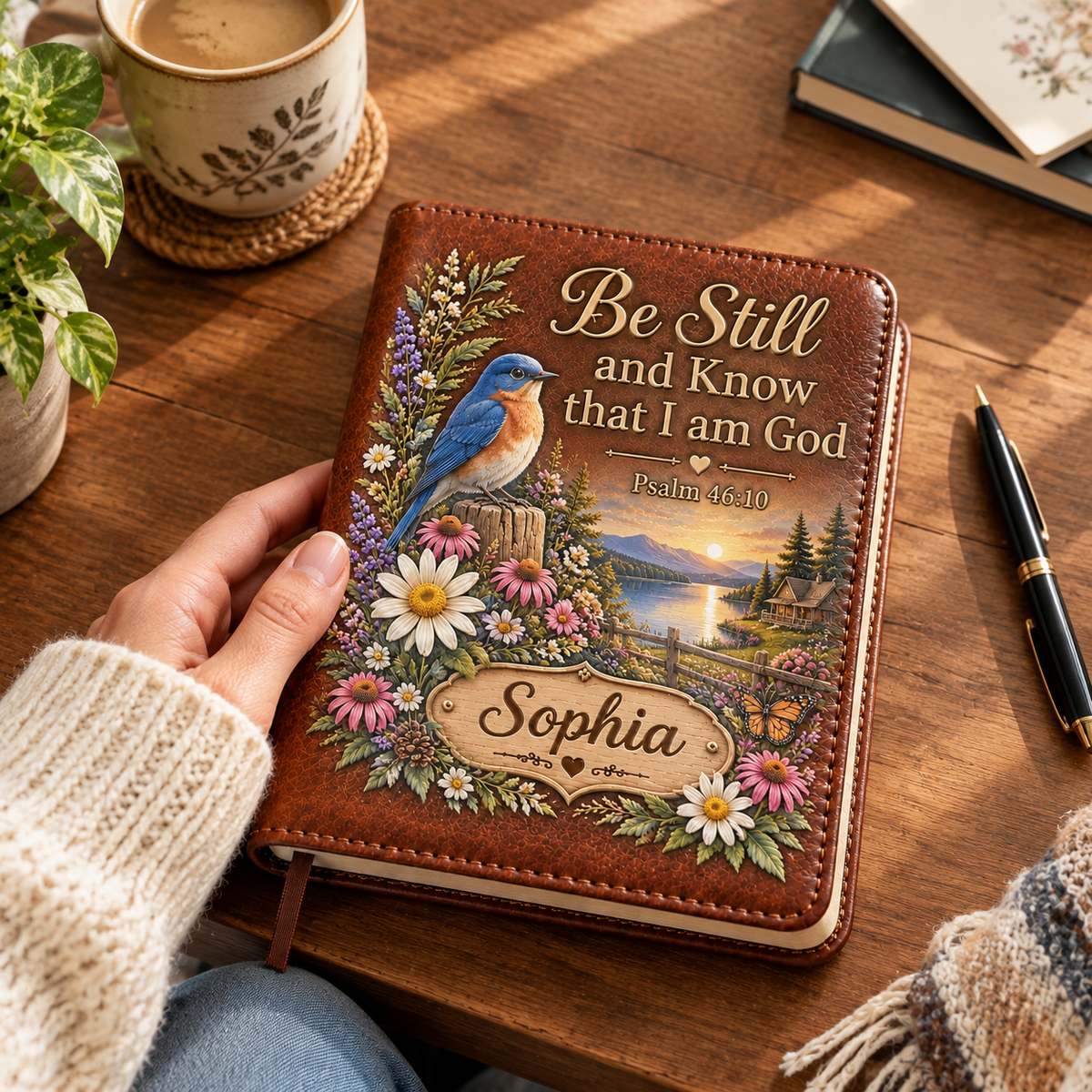 📖Personalized Leather Scripture Notebook