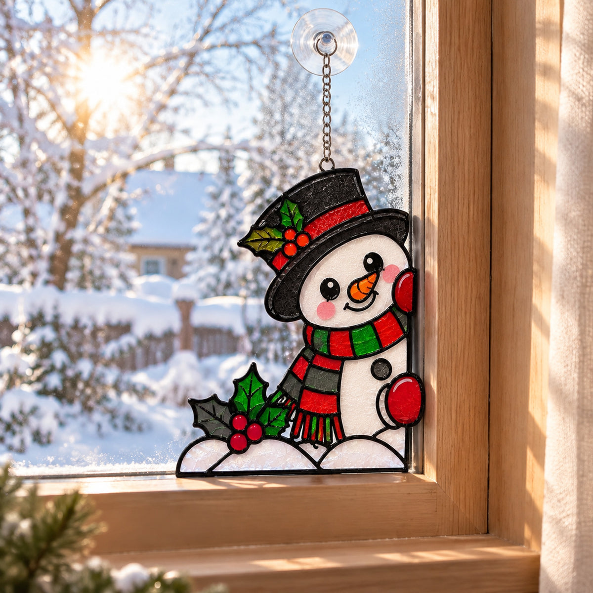 🎅❄️Christmas Peeking Window Corner Decor