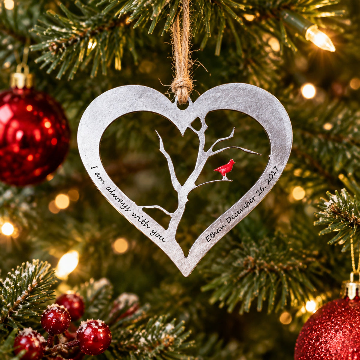 🐦Personalized Metal Cardinal Remembrance Ornament