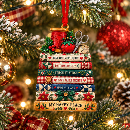 📚✨Stacked Book Keepsake Ornament
