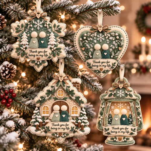 🧶Handcrafted Felt Holiday Ornament