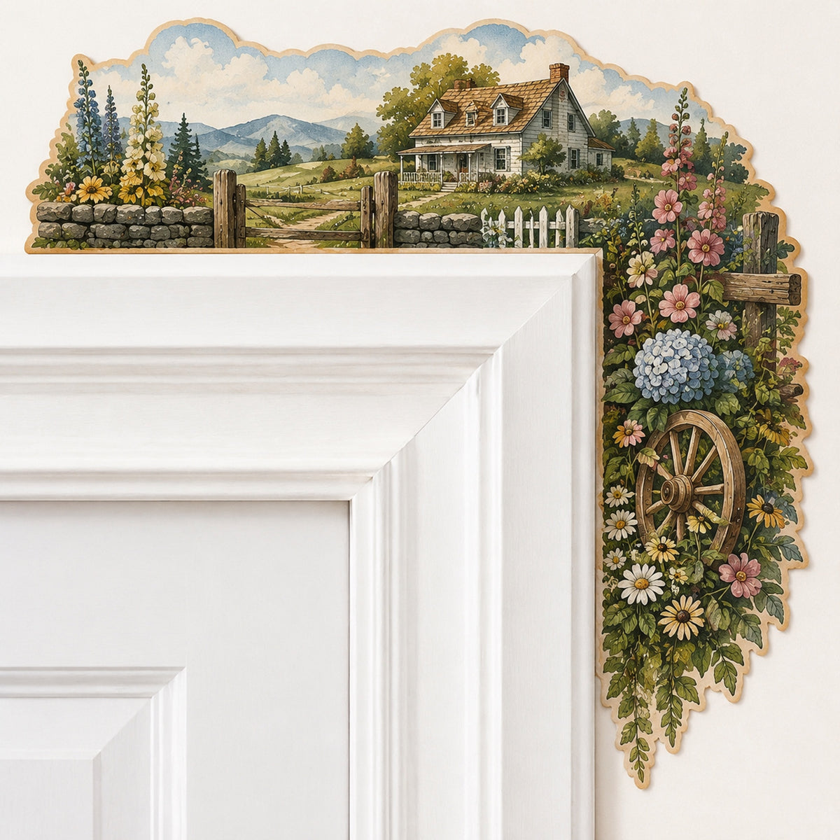 🏡 Scenic Countryside Door Frame Corner Decor