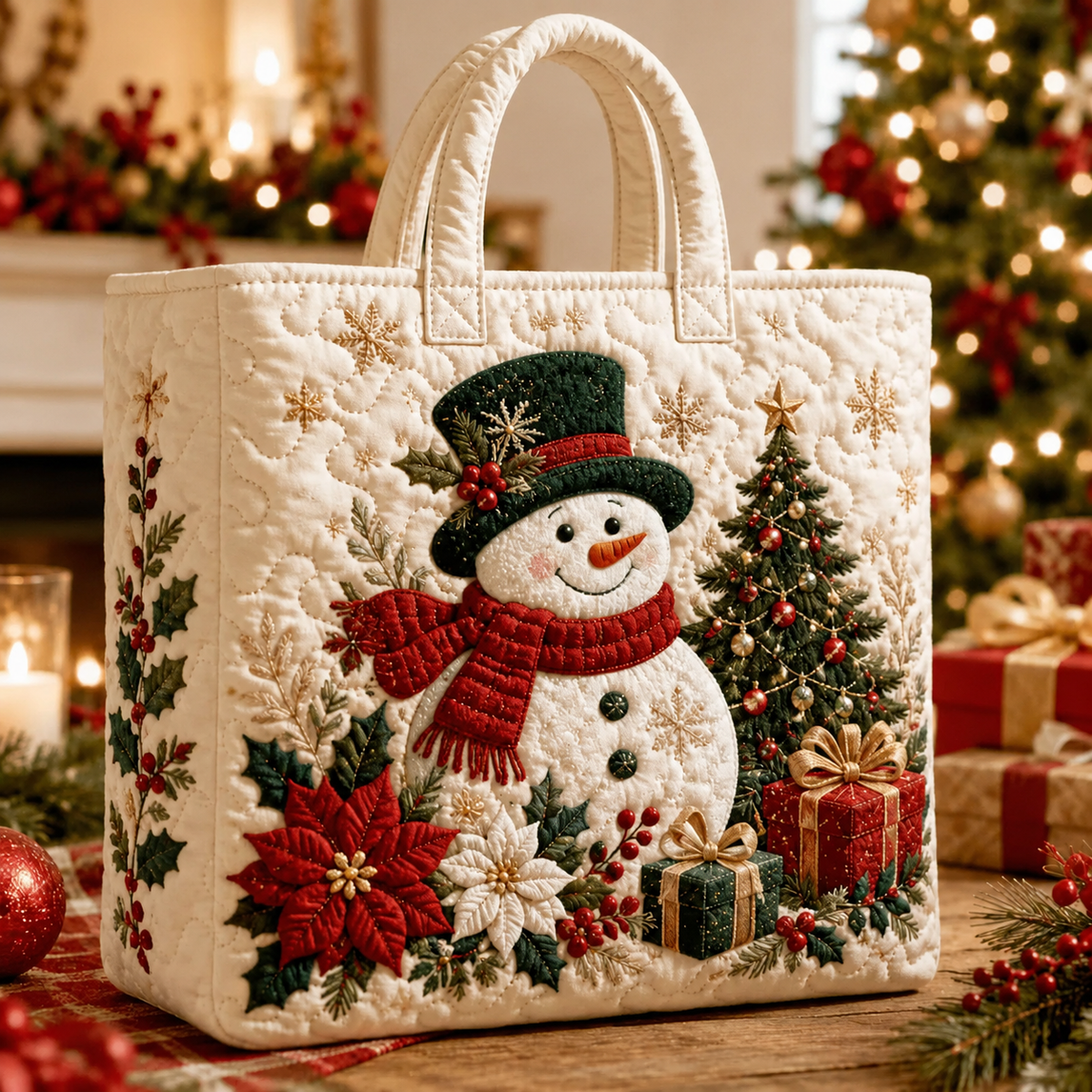 🔥Hot Sale🔥 - 🎄Christmas Quilted Tote Bag