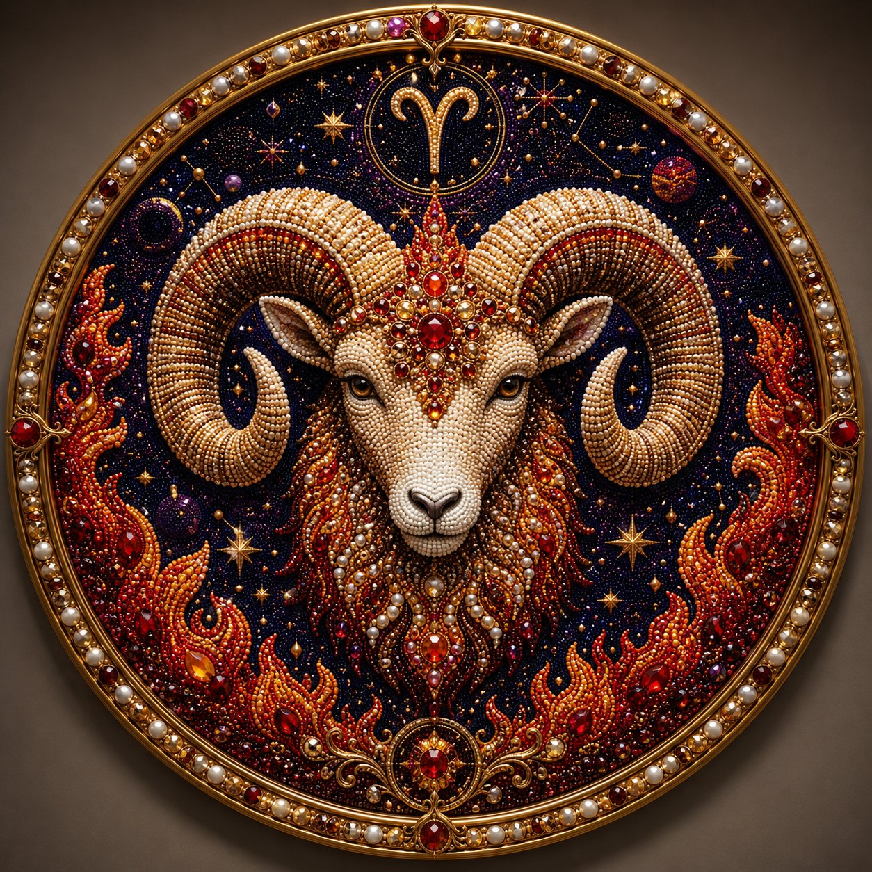 🌙♈ 12 Zodiac Signs Pearl Art Kit