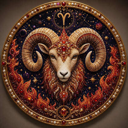 🌙♈ 12 Zodiac Signs Pearl Art Kit