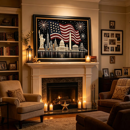 🦅🇺🇸 America 250th Anniversary Pearl Art Kit-DIY Patriotic Keepsake 1776-2026
