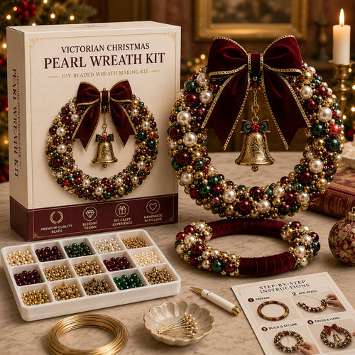 DIY Pearl Wreath Making Kit – Handmade Beaded Holiday Decor