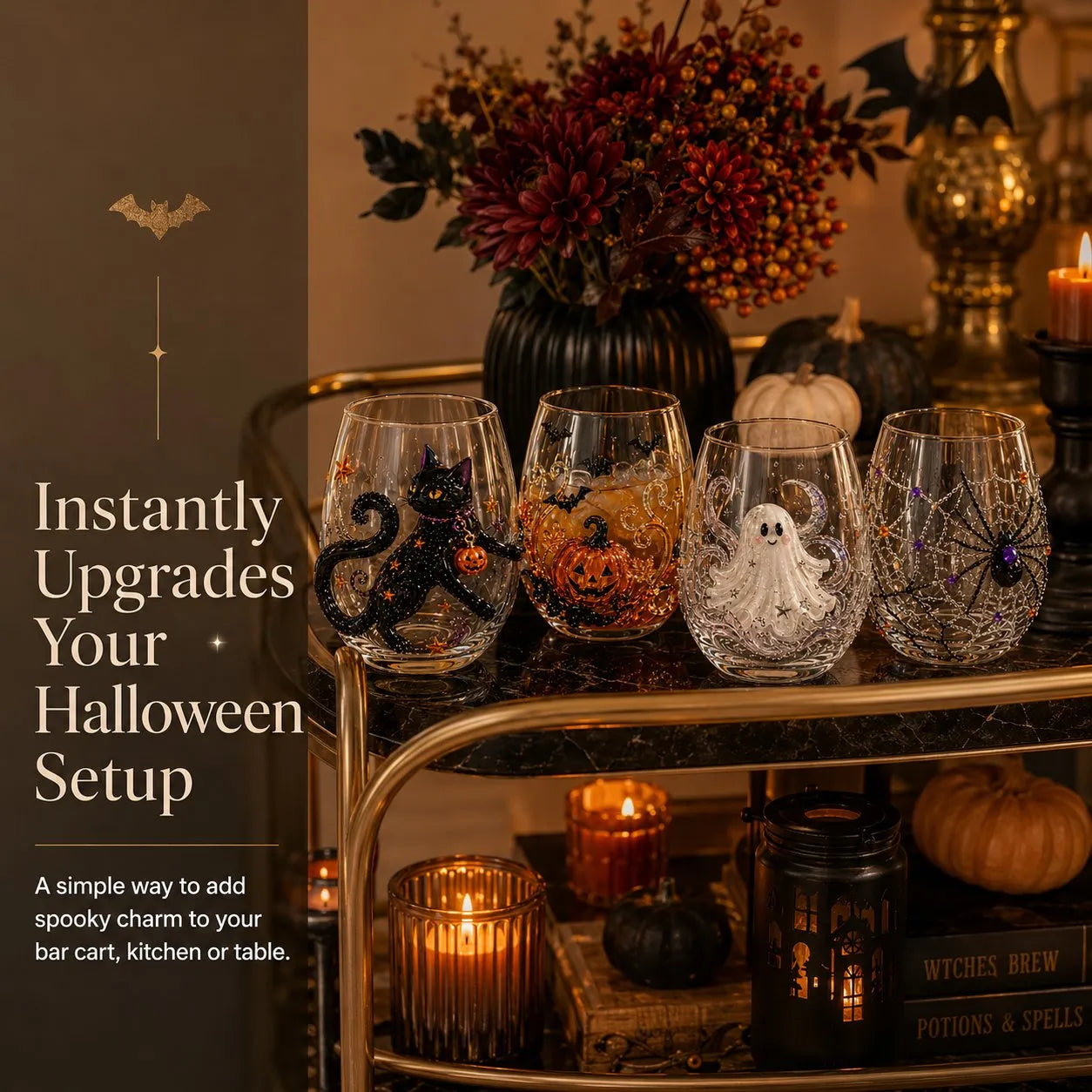 🎃 3D Halloween Artisan Glassware Collection - For Magical Halloween Sips
