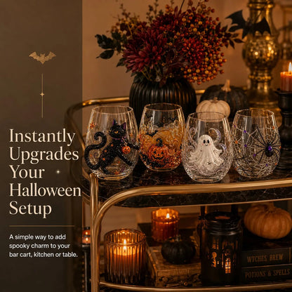 🎃 3D Halloween Artisan Glassware Collection - For Magical Halloween Sips