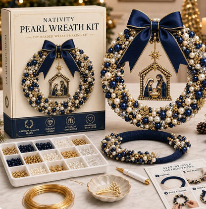 DIY Pearl Wreath Making Kit – Handmade Beaded Holiday Decor
