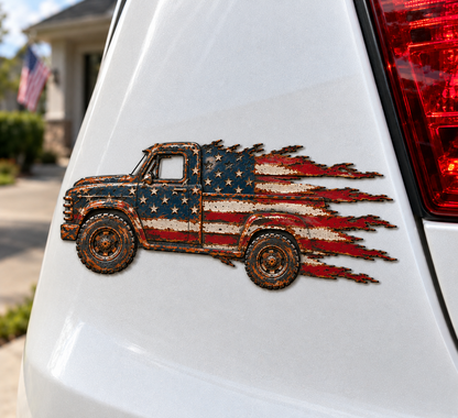 🇺🇸🚘Patriotic American Flag Car Emblem Badge