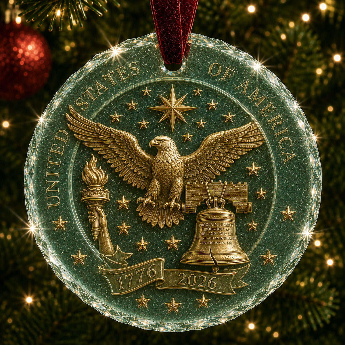 US 250th Anniversary Ornament – Patriotic Freedom & Legacy Keepsake (1776-2026)