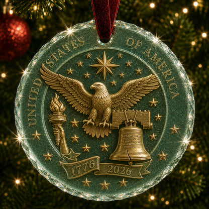 US 250th Anniversary Ornament – Patriotic Freedom & Legacy Keepsake (1776-2026)