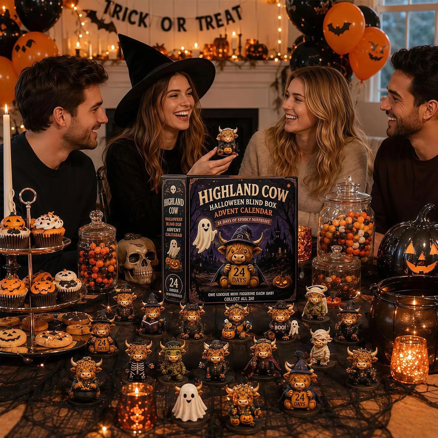 2026 Highland Cow Halloween Countdown Calendar