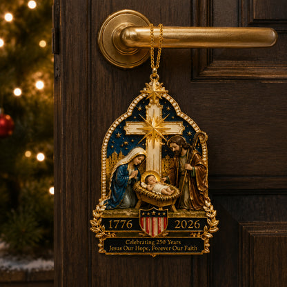 Nativity scene Christmas tree ornament