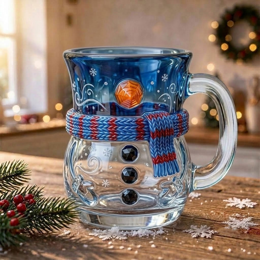 🎄✨ Christmas Character Glass Mug Collection
