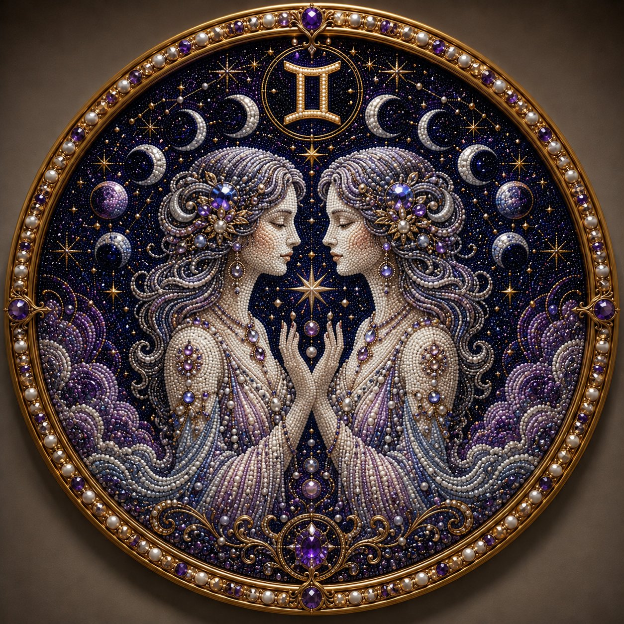 🌙♈ 12 Zodiac Signs Pearl Art Kit