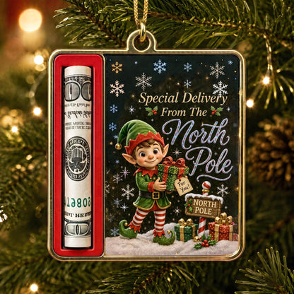 🎄 Christmas Money Holder Ornament – "A Few Bucks From Santa" Cash Gift Card 💰✨
