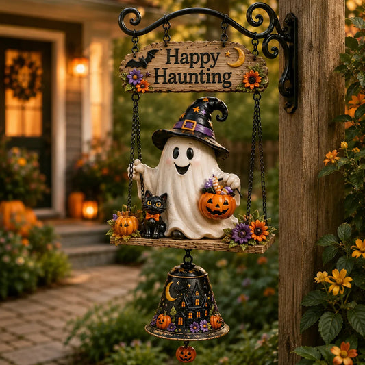 🔔Halloween Hanging Welcome Sign With Bell