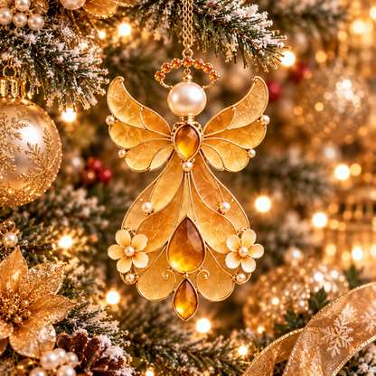 Birth Month Angel Christmas Ornaments – 12 Birthstone Colors