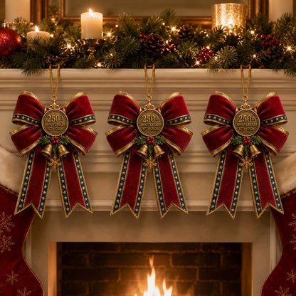 250th Anniversary Bow Christmas Tree Ornament