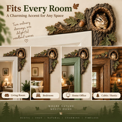 Woodland Tree Hollow Door Topper – Corner Door Frame Accent
