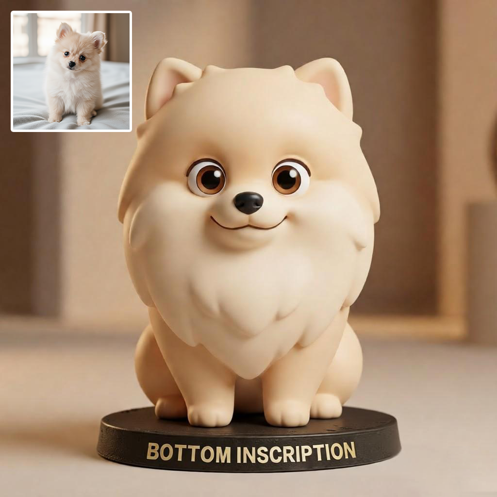 Custom Pet Photo Cartoon Style Desk Decor