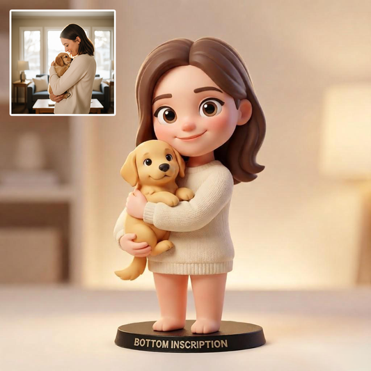 Custom Pet Photo Cartoon Style Desk Decor