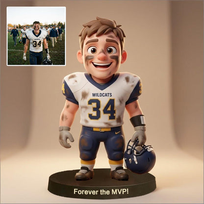 Sports Personalized Photo Desk Decor - Perfect Gift for American football, baseball, soccer, basketball Fans
