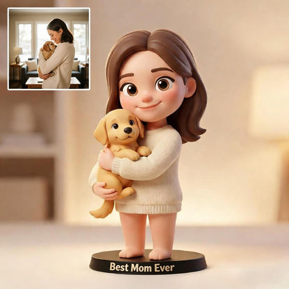 Personalized Photo Cartoon Style Desk Decor - Gift For Couple, Wife, Husband, Boyfriend, Girlfriend, Family, Pet