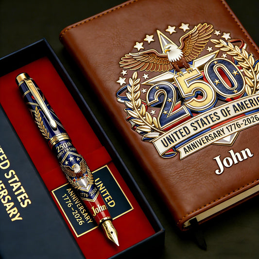 Personalized US Semiquincentennial Notebook & Pen Set