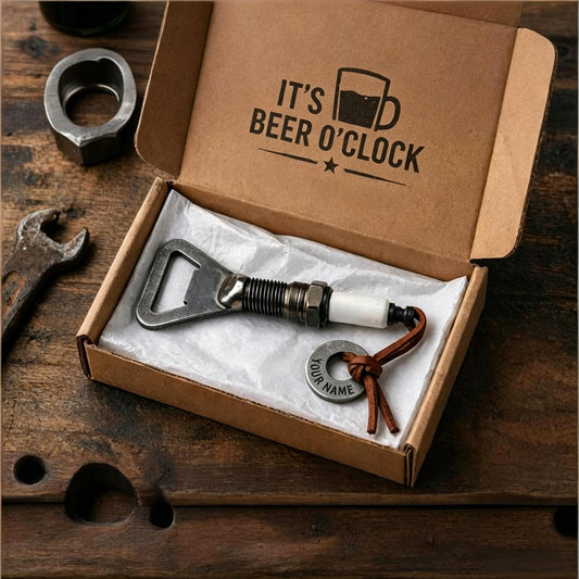 【Father's Day 50% Off】Personalized Spark Plug Bottle Opener Gift for Him, Custom Mechanic Gift, Groomsmen Gift, Car Guy Gift, Gift for Dad, Automotive Gift