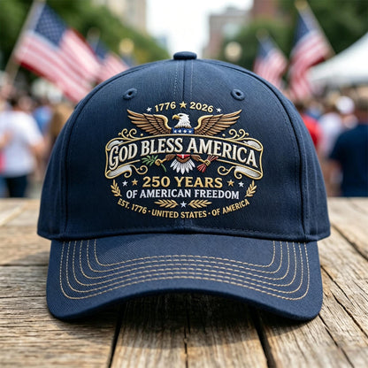 God Bless America 250th Anniversary Baseball Cap