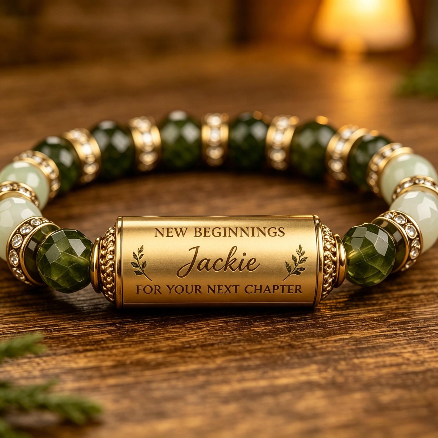 Personalized New Beginnings Encouragement Bracelet Gift Set