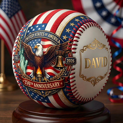 ⚾ Personalized USA 250th Anniversary Commemorative Baseball