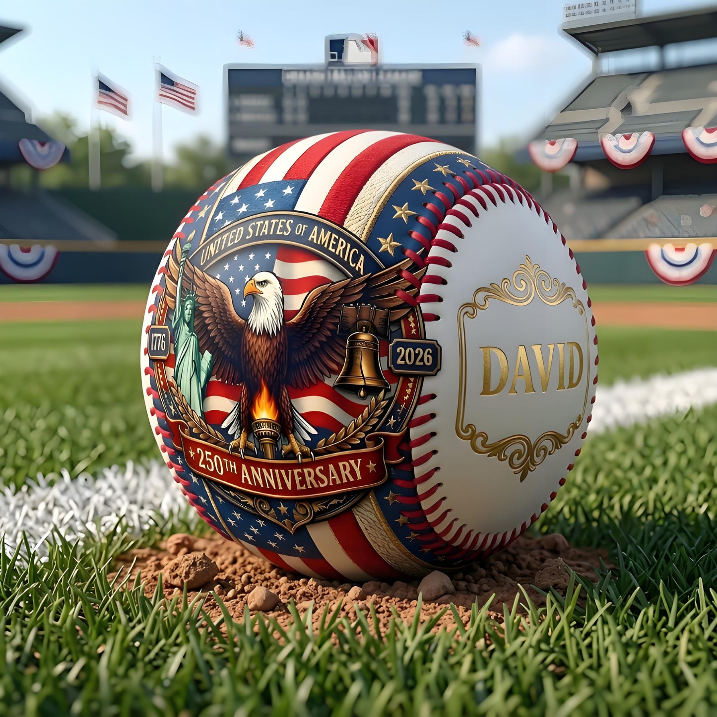 ⚾ Personalized USA 250th Anniversary Commemorative Baseball