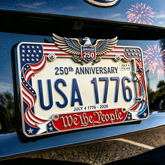 Personalized "We The People" Patriotic License Plate Frame