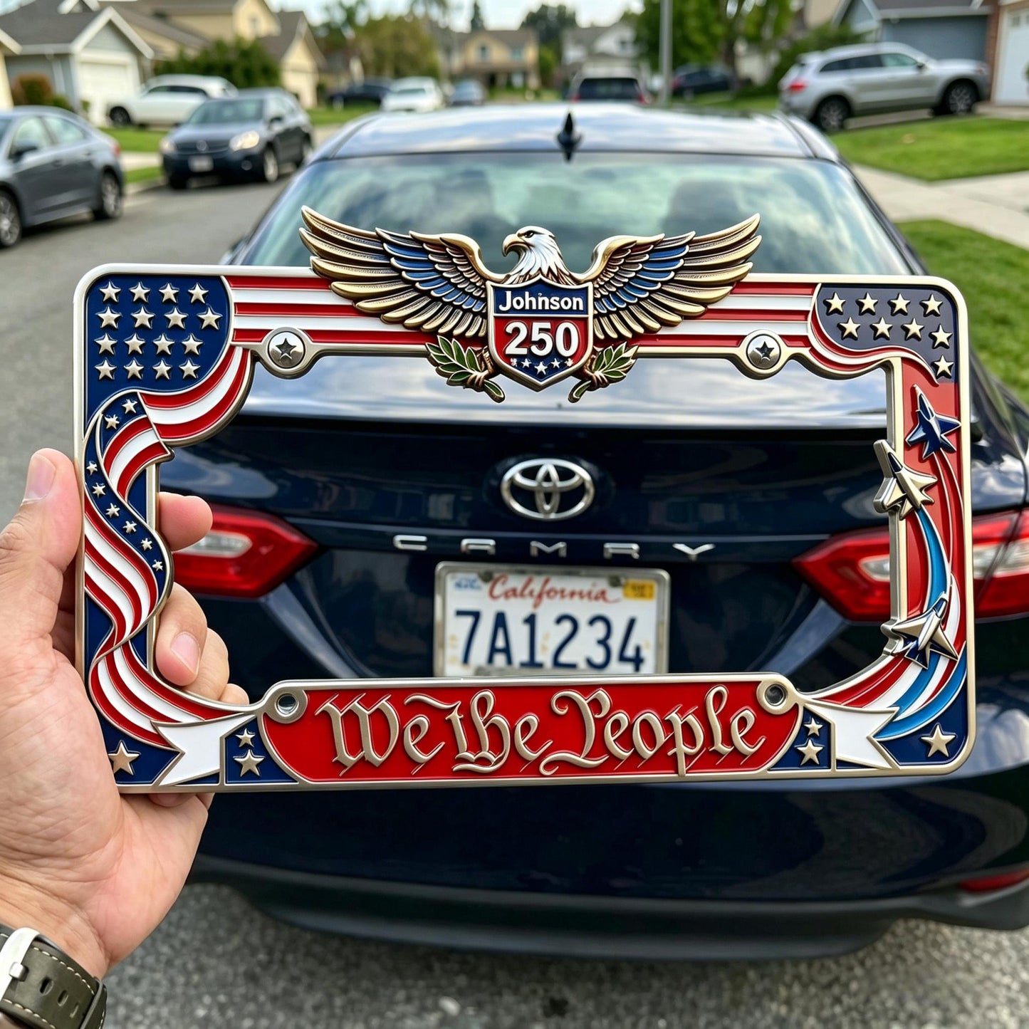 Personalized "We The People" Patriotic License Plate Frame