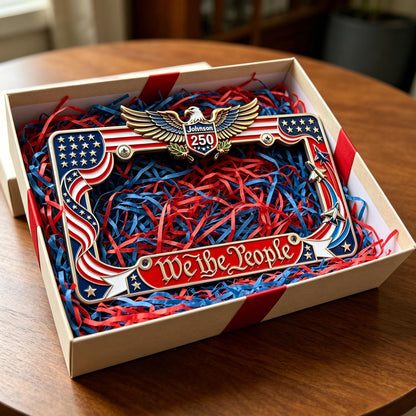 Personalized "We The People" Patriotic License Plate Frame