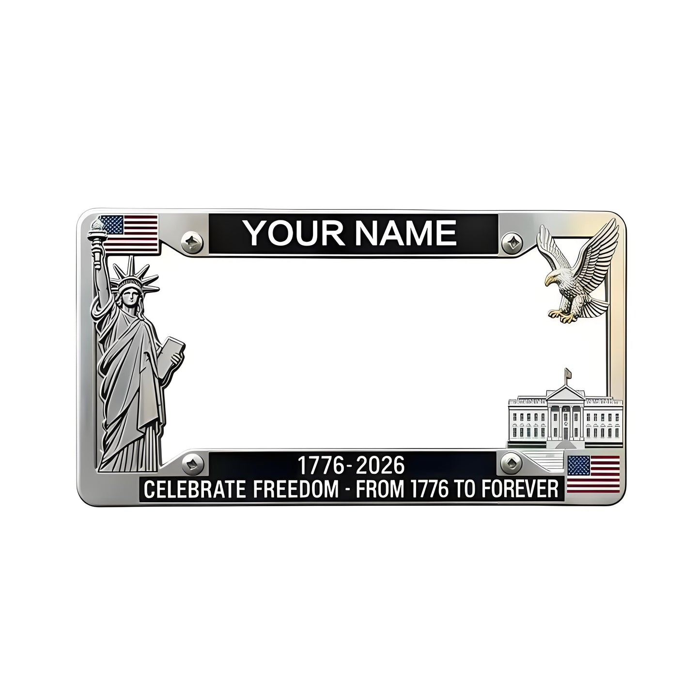 🚗 Personalized USA 250th Anniversary License Plate Frame
