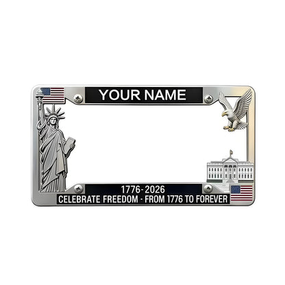 🚗 Personalized USA 250th Anniversary License Plate Frame