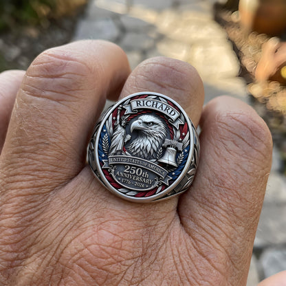 Personalized USA 250th Anniversary Commemorative Ring