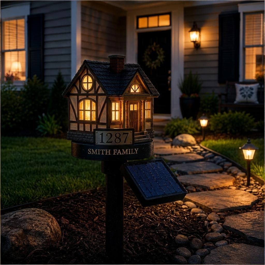 Custom Family Name & House Number Yard Light