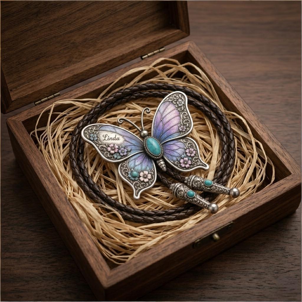 Personalized Butterfly Bolo Tie