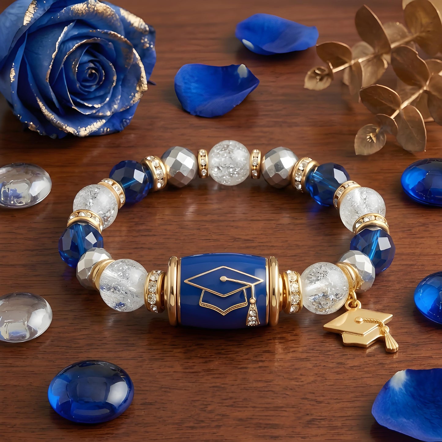 🔥 Limited-time 60% off Graduation Season Sale 🎁🎓 Personalized Graduation Crystal Beaded Bracelet for Her