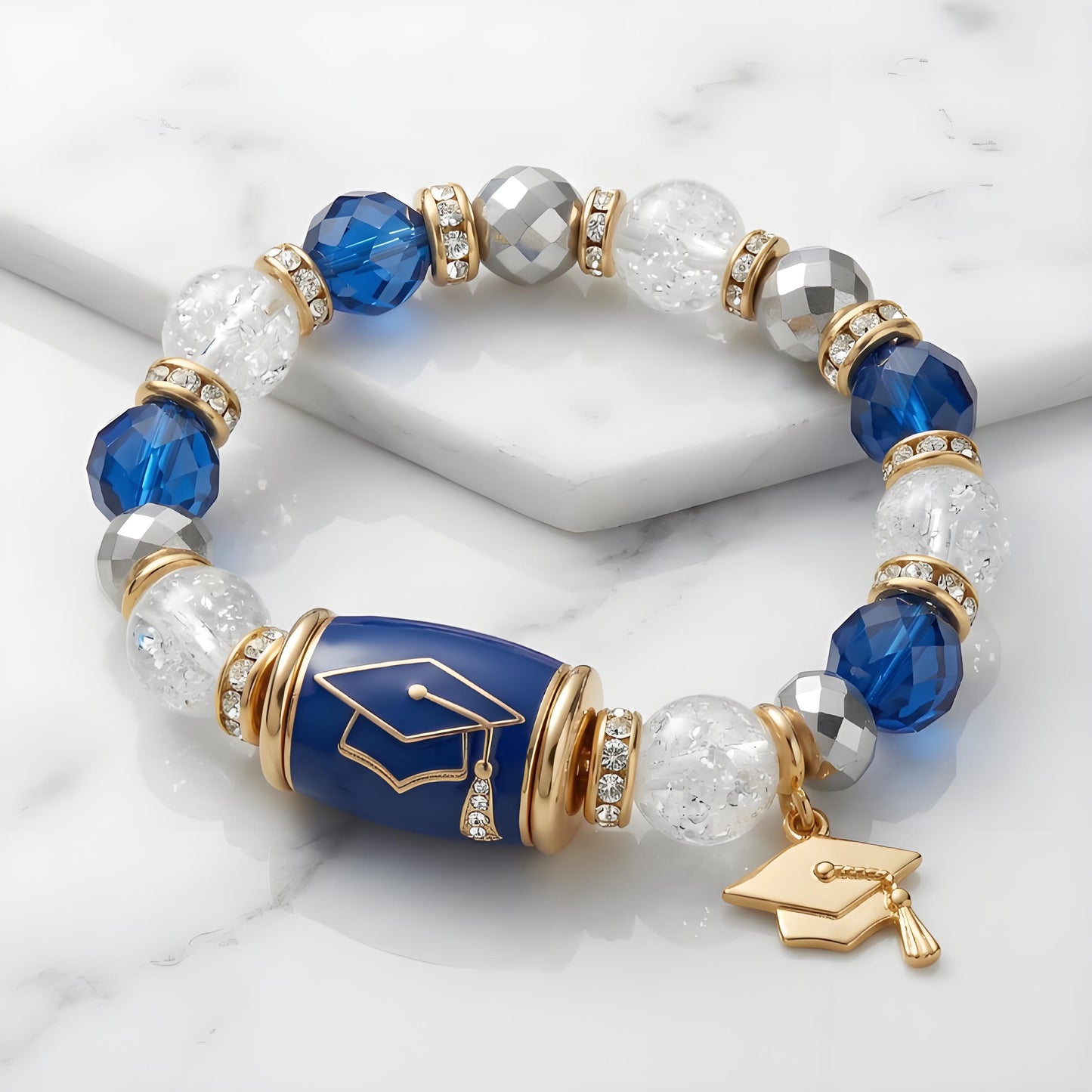🔥 Limited-time 60% off Graduation Season Sale 🎁🎓 Personalized Graduation Crystal Beaded Bracelet for Her